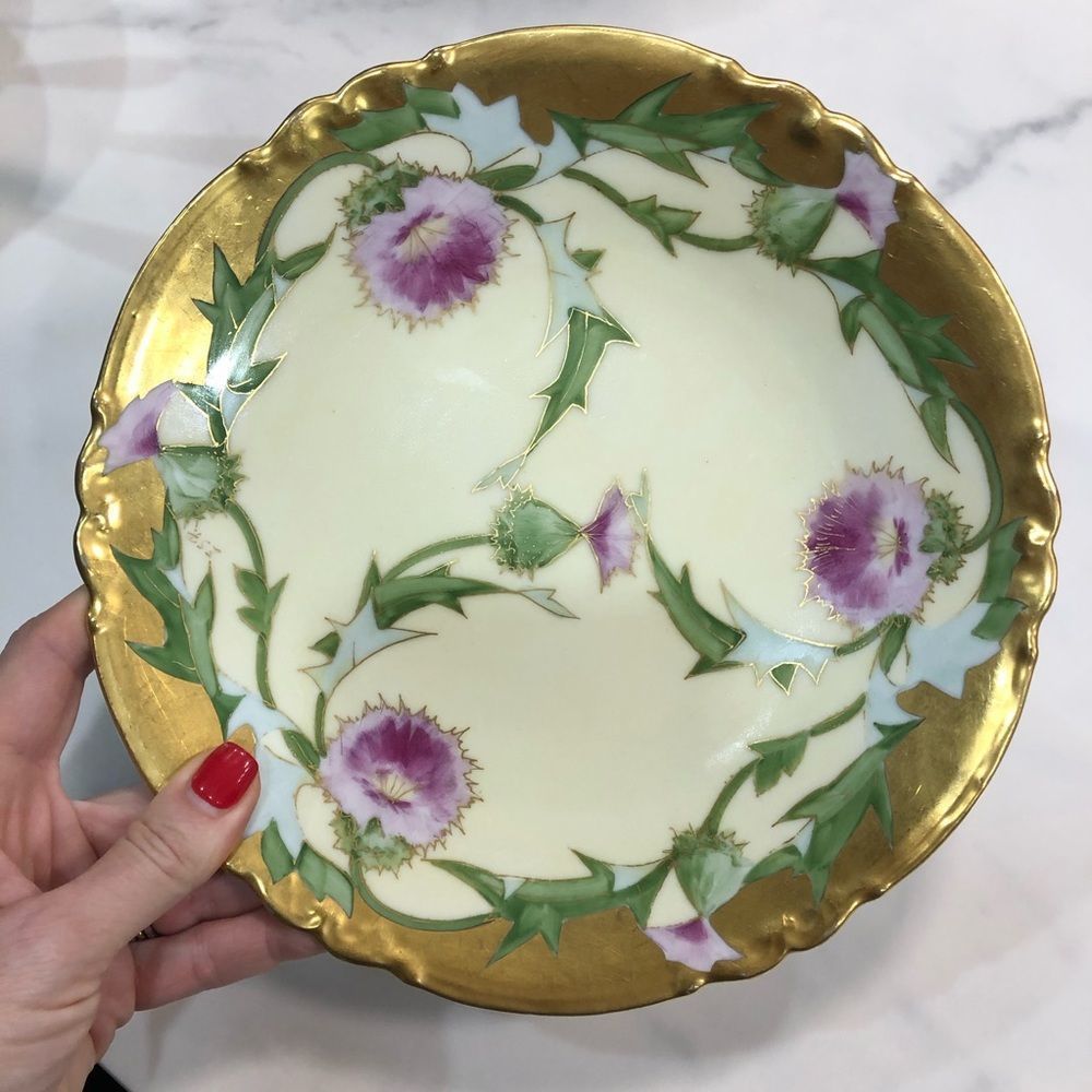 Rare LIMOGES Made in France gold plated plate.